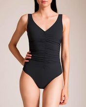 Load image into Gallery viewer, Karla Colletto Basic Ruched V-Nneck Swimsuit
