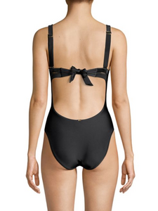 PilyQ Ellie Stitched Tie-Back One-Piece Swimsuit