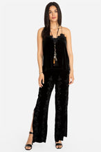 Load image into Gallery viewer, JOHNNY WAS RENEE VELVET SIDE SLIT PALAZZO PANT
