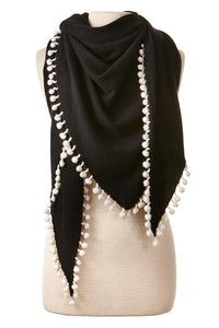 CAPTIVA CASHMERE POM POM WRAP