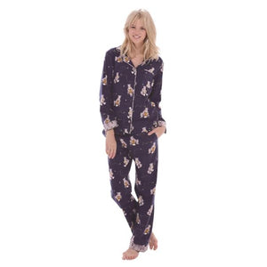 Munki Munki Honey Bears Classic Flannel Pajama Set
